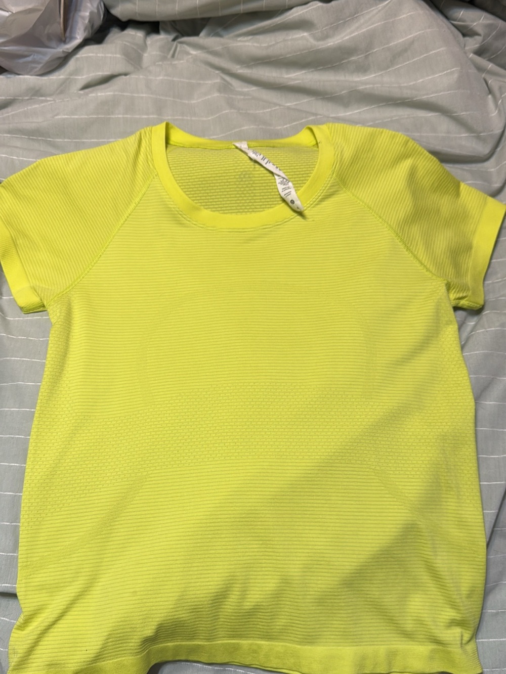 lululemon Neon Yellow Short-Sleeve Active Top
